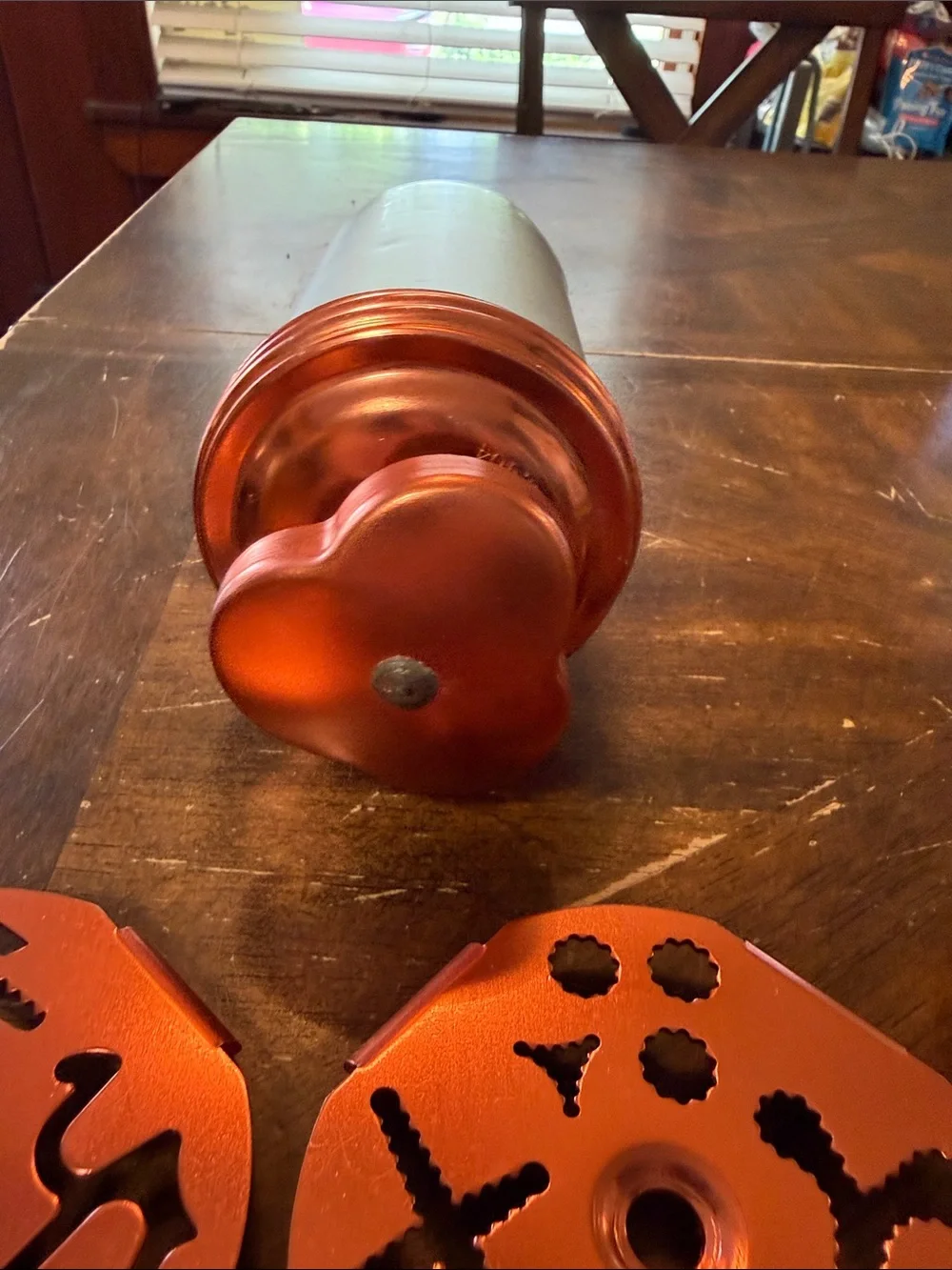 Cookie Press with Decorative Discs in good used condition